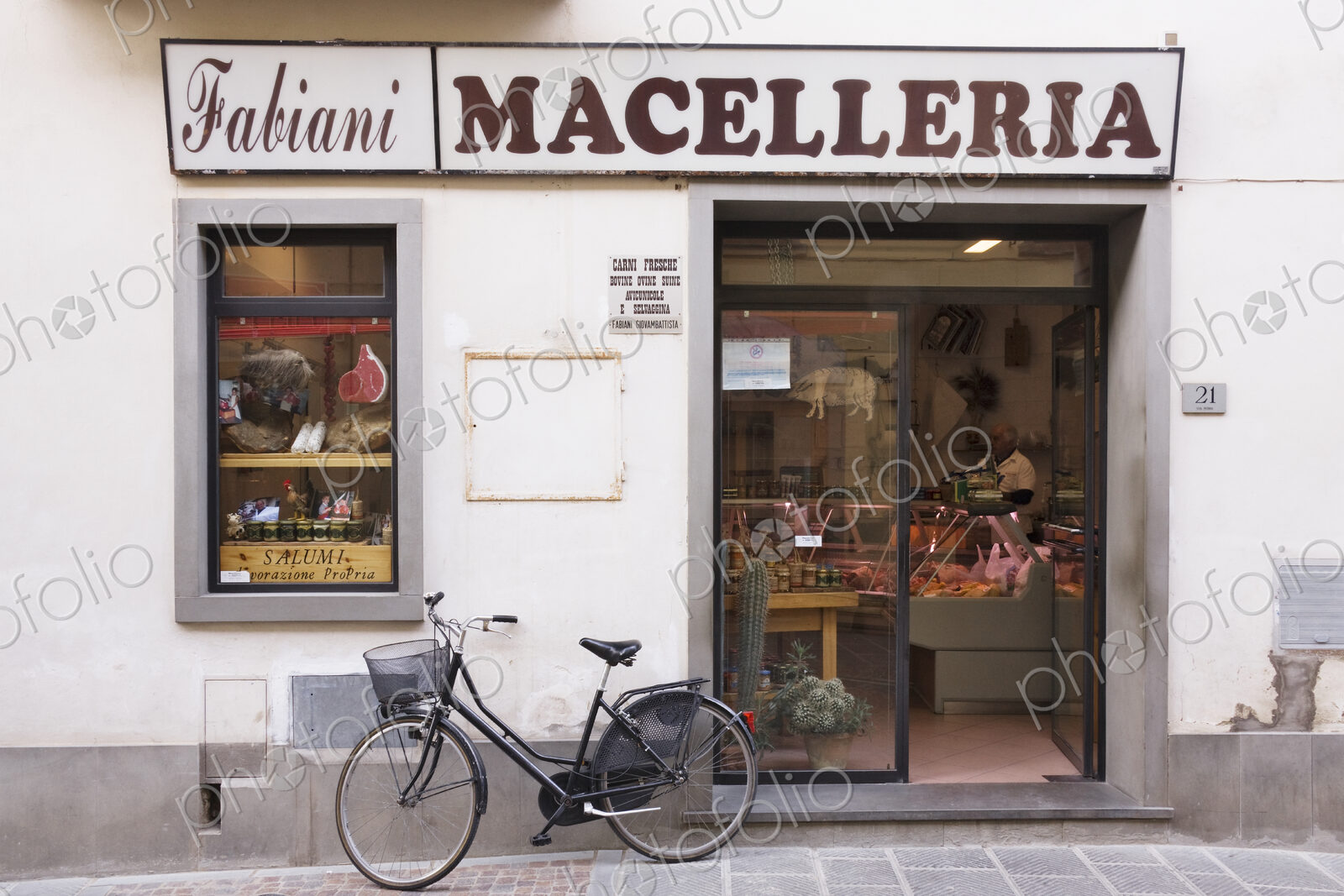 Bicycle in Front of Italian Delicatessen