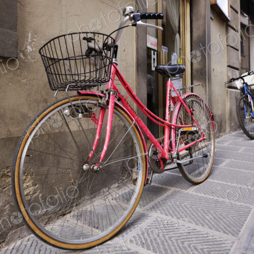 Bicycles Parked in the Street Bicycles Parked in the Street