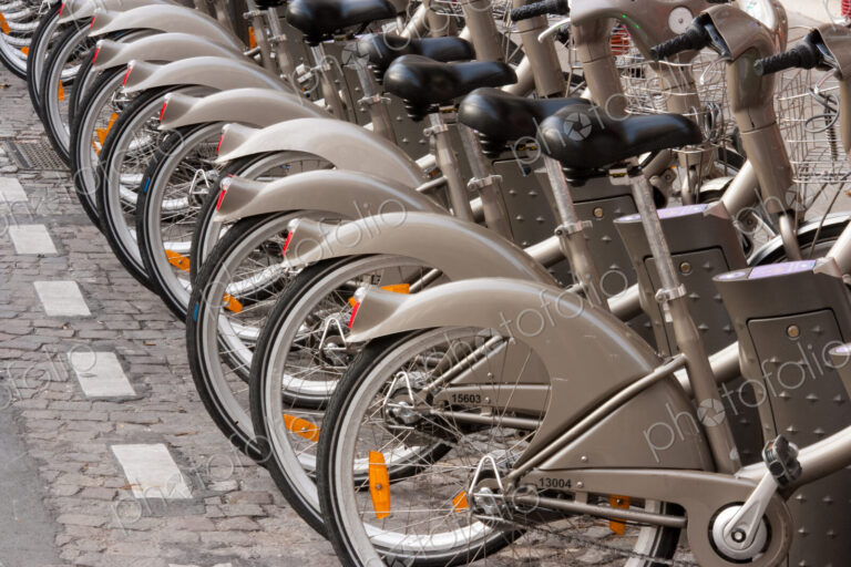 Bicycles for rent, Paris, France
