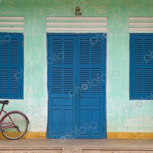 Bike Parked on a Front Porch