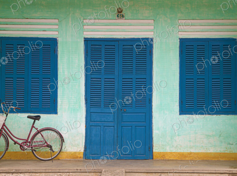 Bike Parked on a Front Porch
