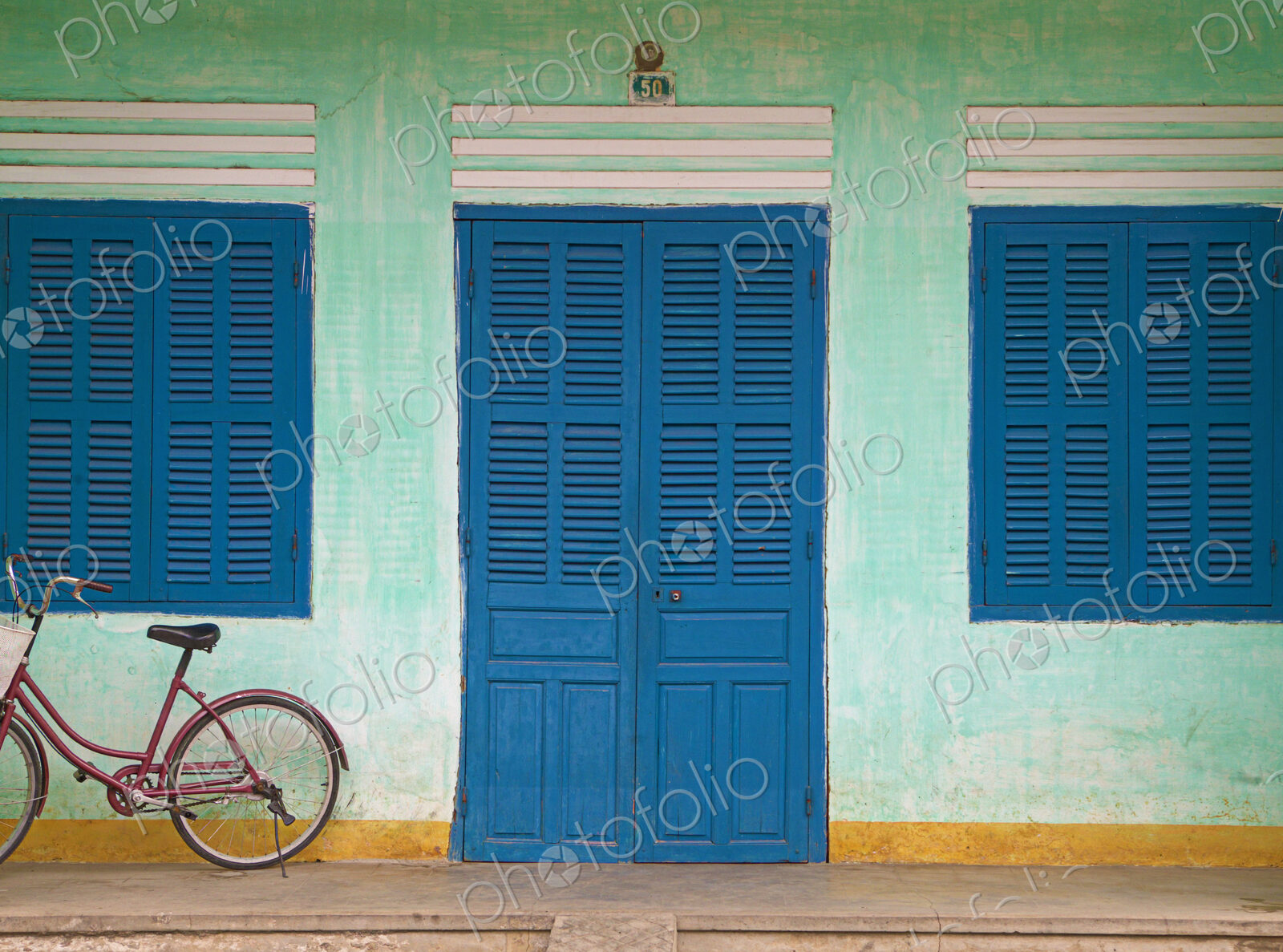 Bike Parked on a Front Porch