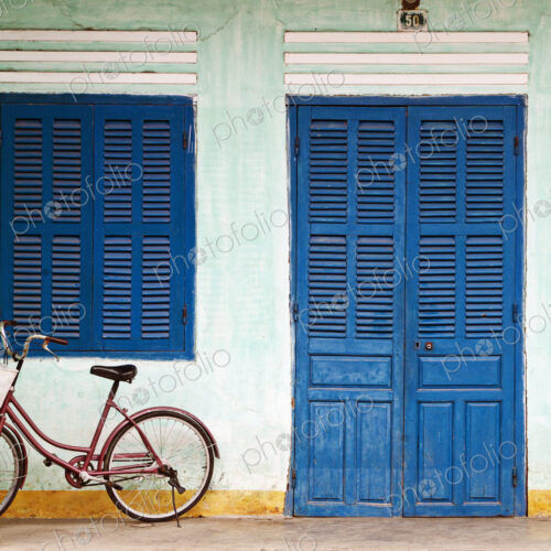 Bike Parked on a Front Porch