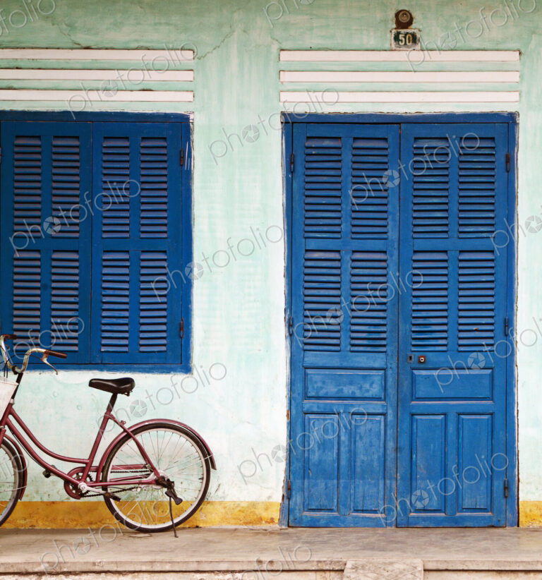 Bike Parked on a Front Porch