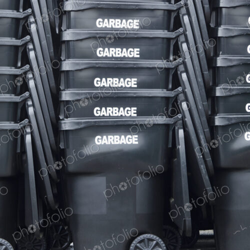 Black Garbage Bins