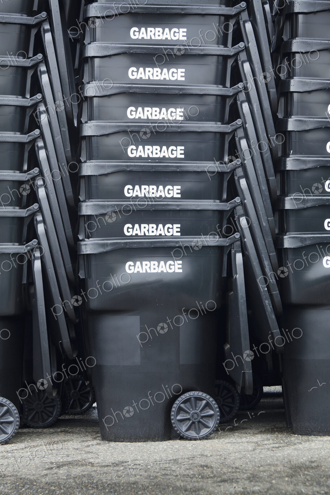Black Garbage Bins