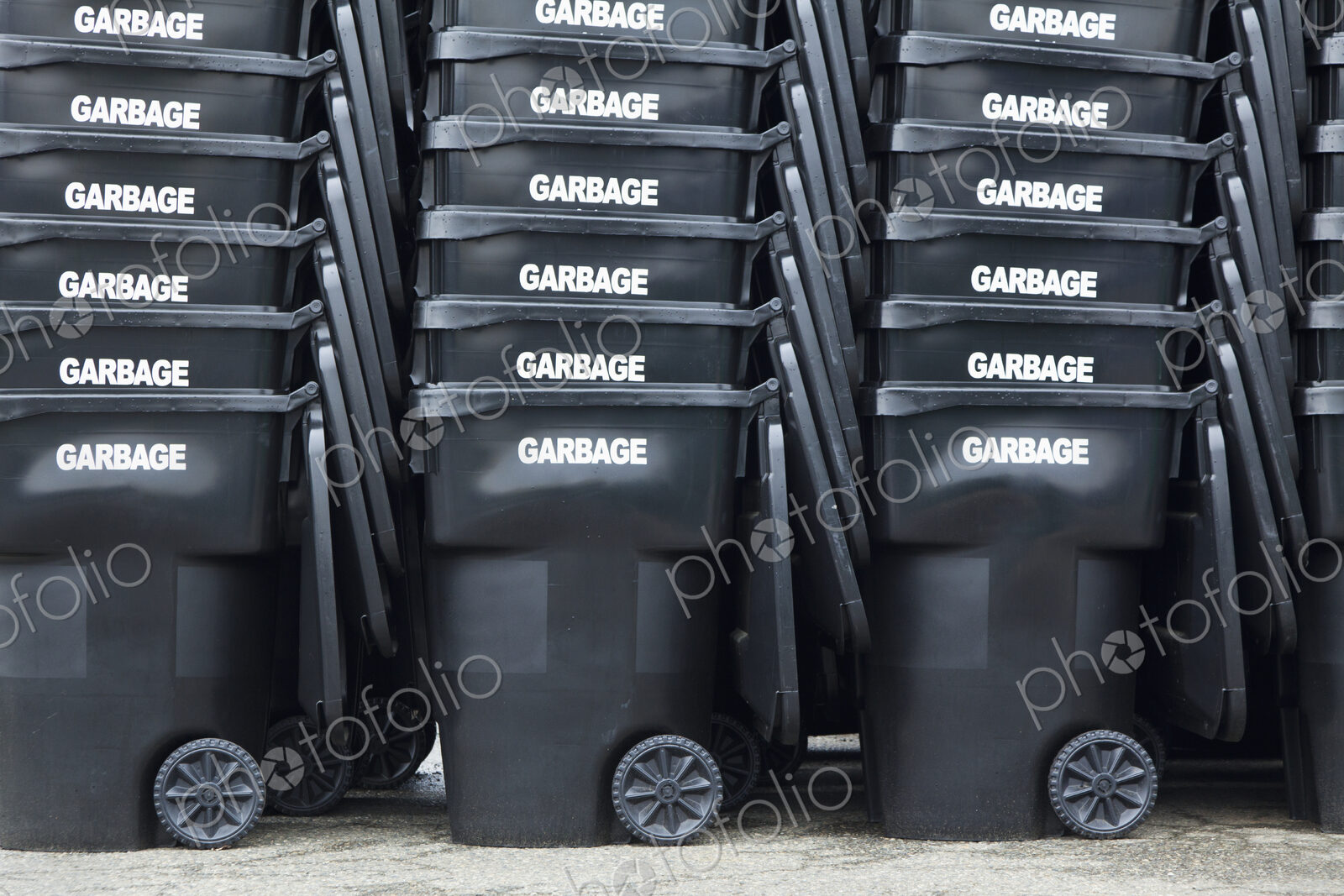 Black Garbage Bins