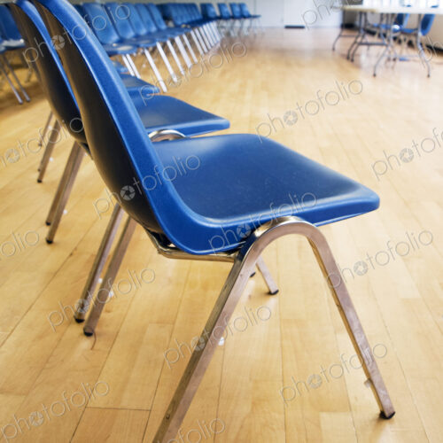 Blue Chair Seating in an Auditorium Blue Chair Seating in an Auditorium