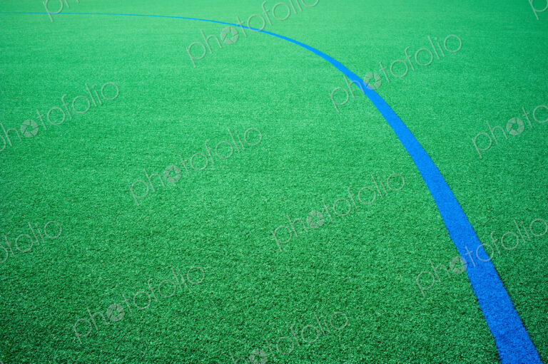 Blue Line on an Athletic Field