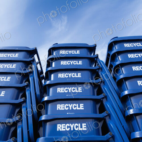 Blue Recycle Bins Blue Recycle Bins