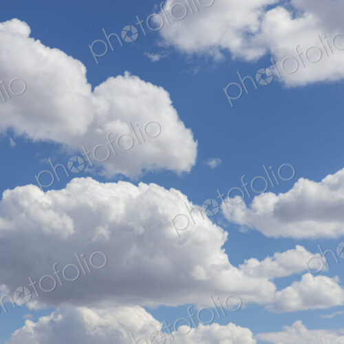 Blue sky and cumulus clouds