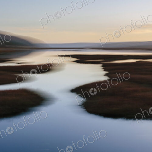 Blurred motion abstract of estuary and wetlands