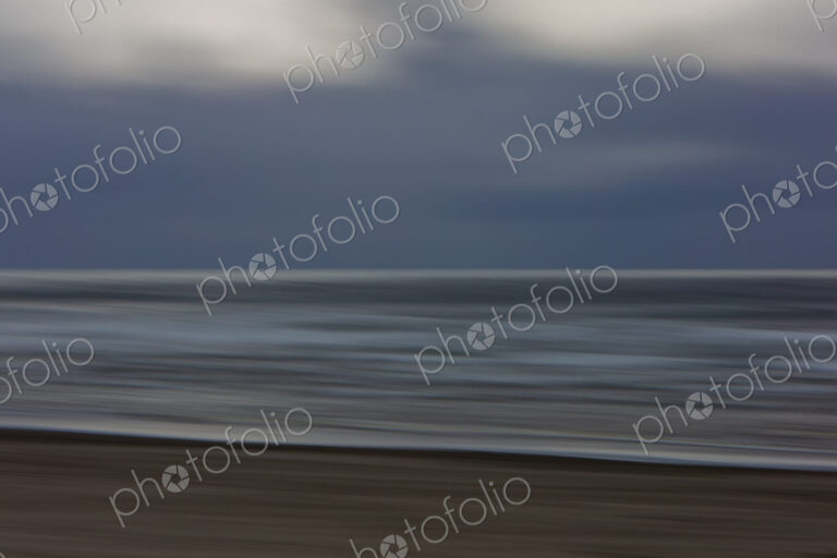 Blurred motion seascape at dusk