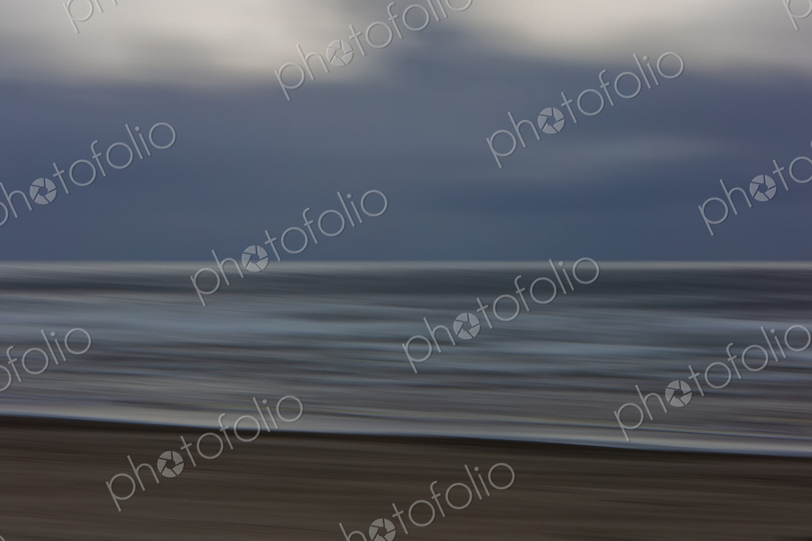 Blurred motion seascape at dusk
