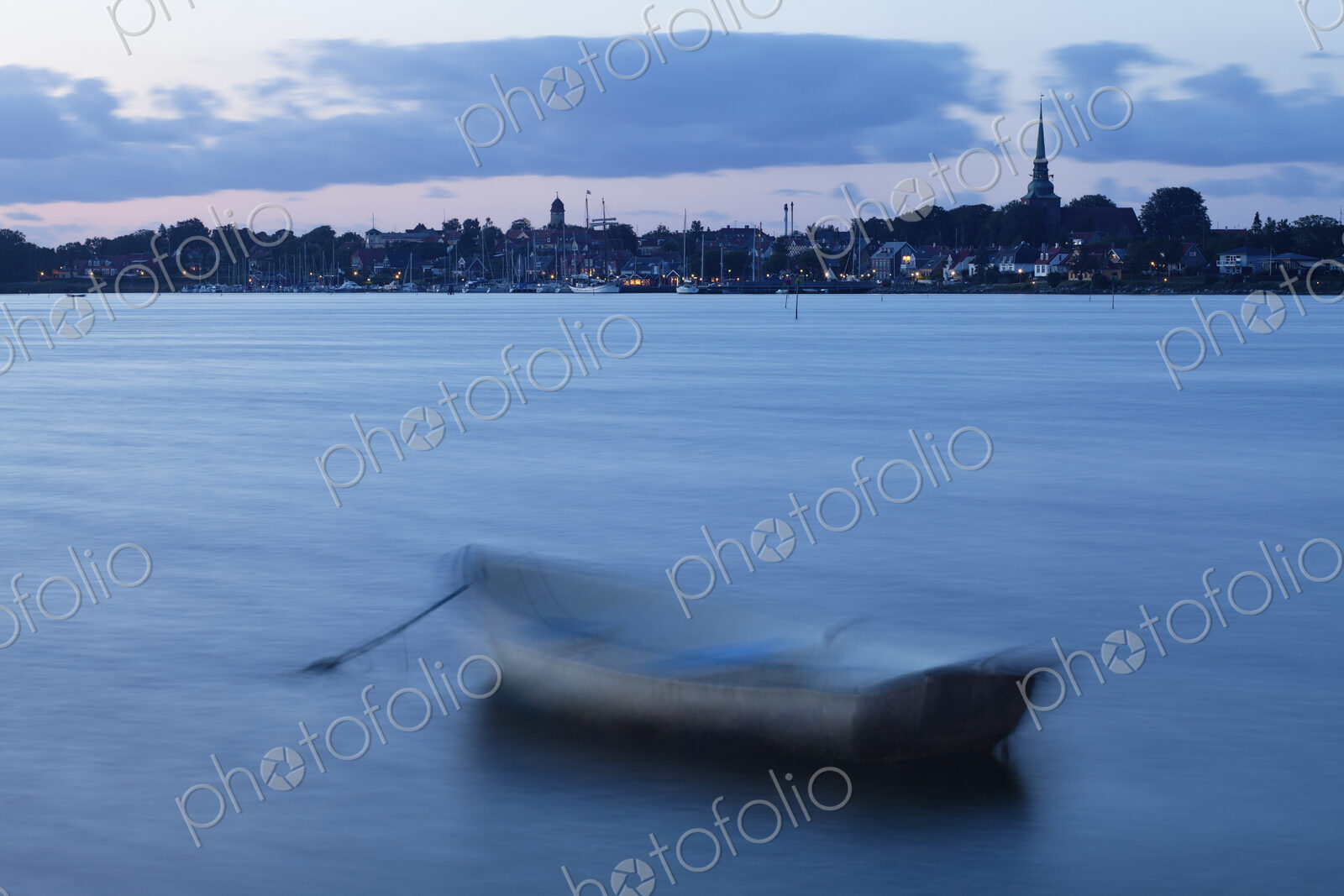 Boat Docked in Harbor