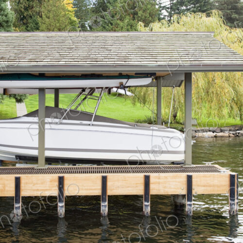Boat in boat lift