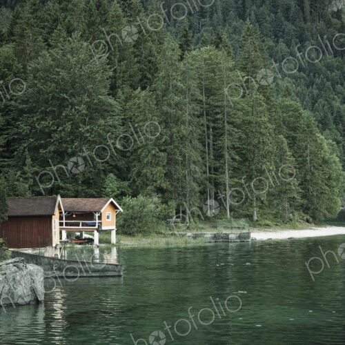 Boathouse and Lake