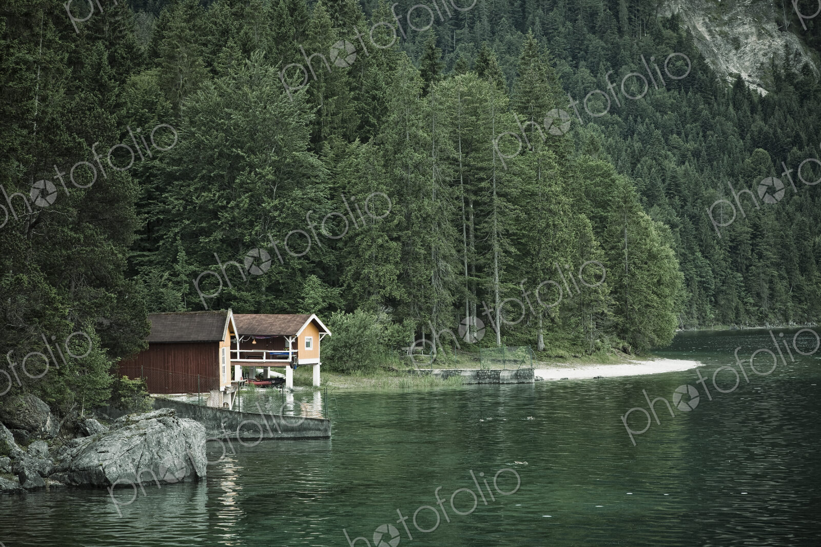 Boathouse and Lake