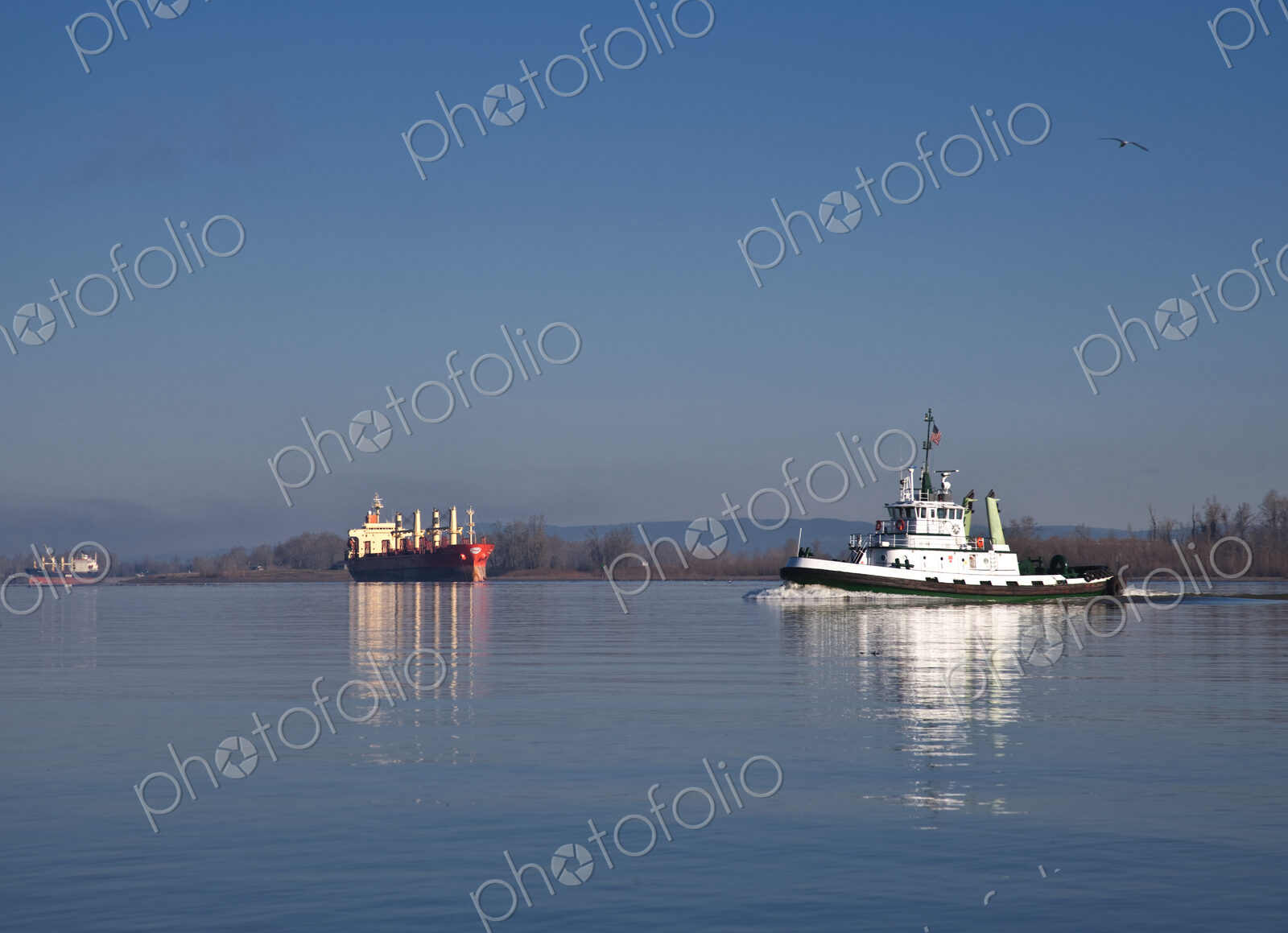 Boats on Columbia River