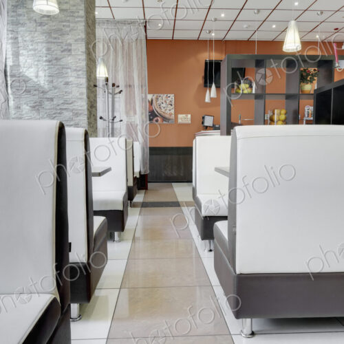 Booths in a Cafe Dining Room Booths in a Cafe Dining Room