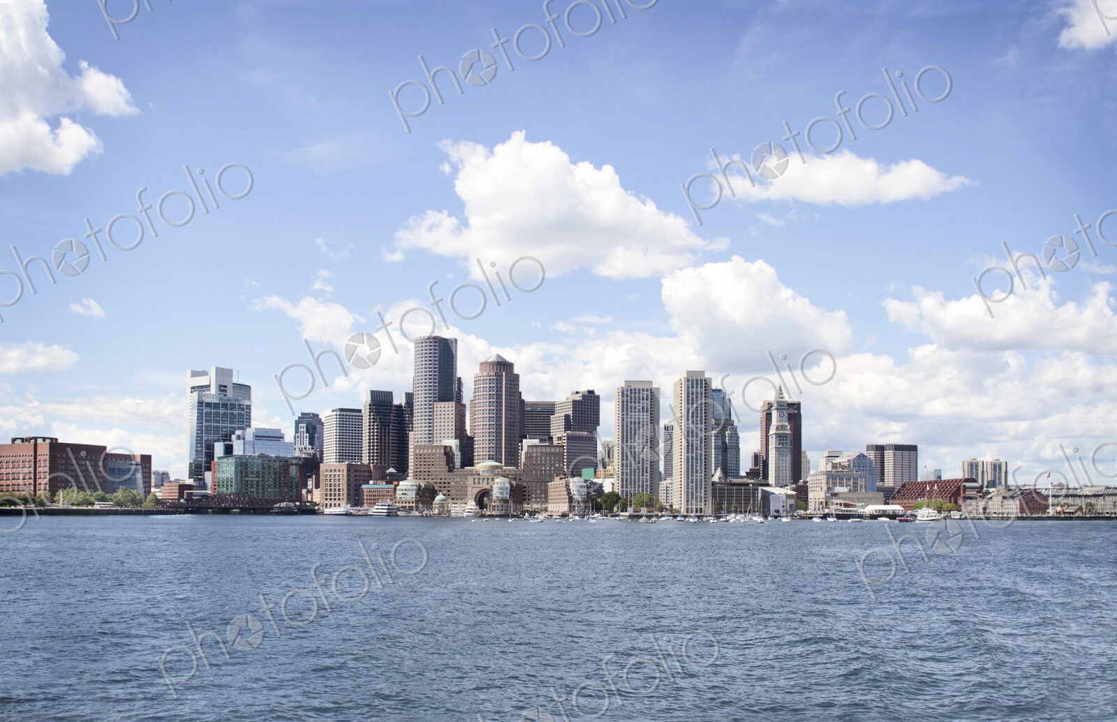 Boston cityscape from the water, Boston, Massachusetts, USA.