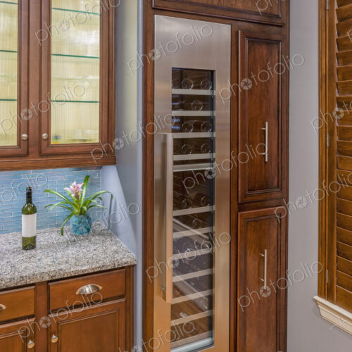 Bottle cooler in modern kitchen Bottle cooler in modern kitchen