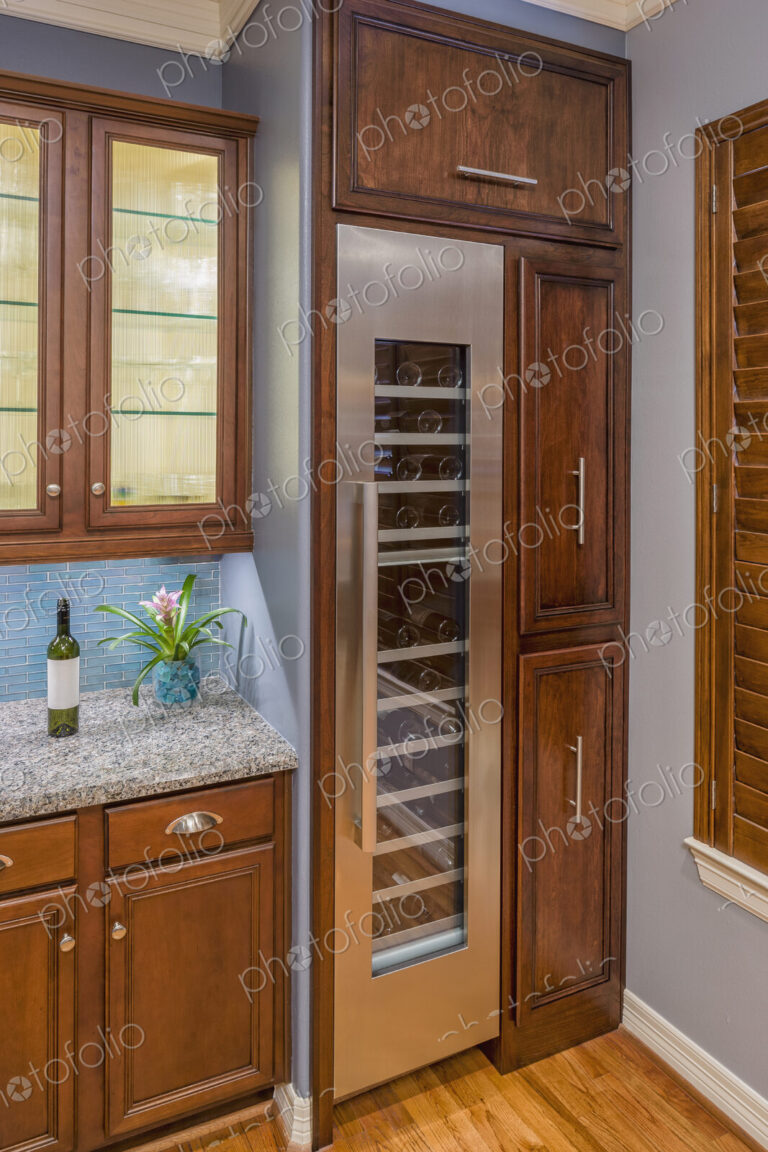 Bottle cooler in modern kitchen
