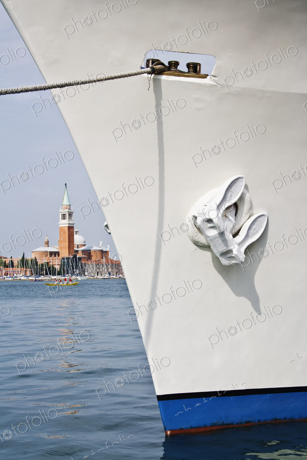 Bow of Ship with Building in Background