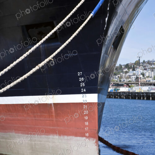 Bow of a Ship With Waterlines