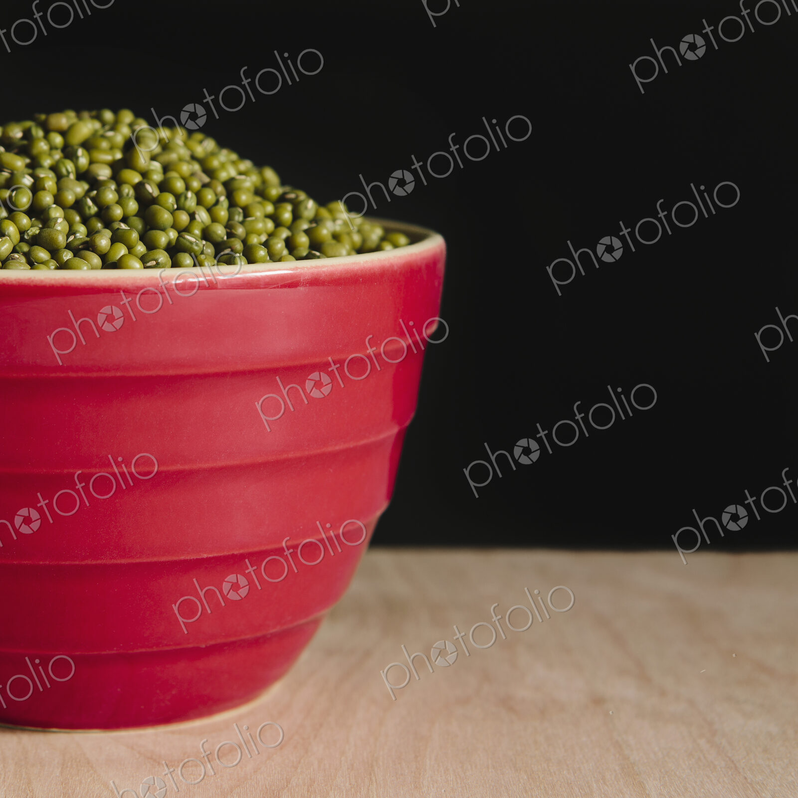 Bowl of mung beans (a legume also know as green gram or golden gram)