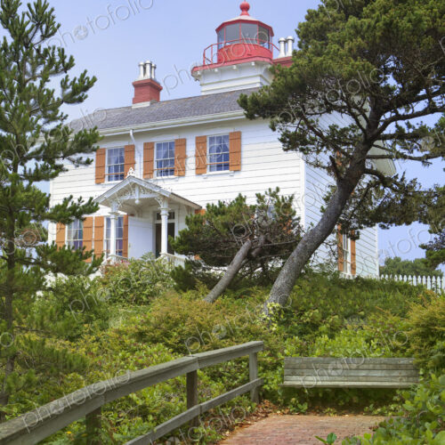 Brick path leading to Yaquina Bay lighthouse, Newport, Oregon, United States Brick path leading to Yaquina Bay lighthouse, Newport, Oregon, United States