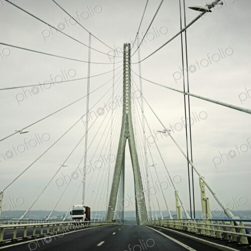 Bridge Over Pont de Normandie, France, Europe Bridge Over Pont de Normandie, France, Europe