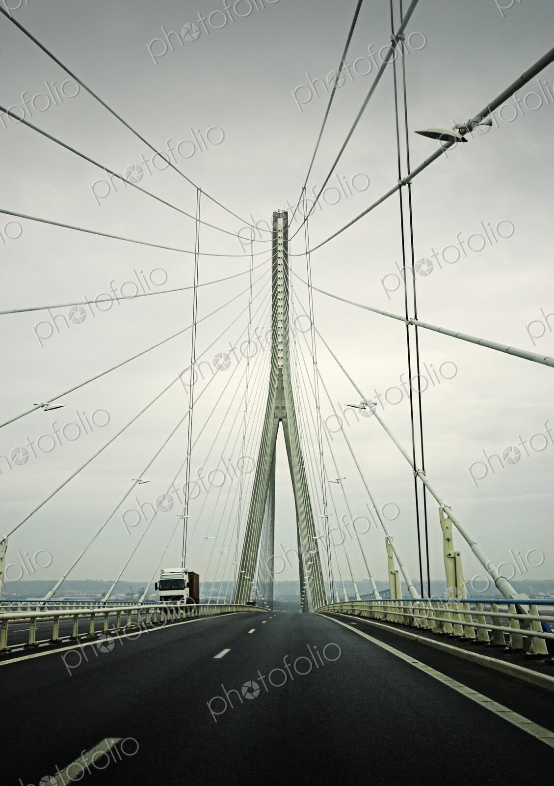 Bridge Over Pont de Normandie, France, Europe