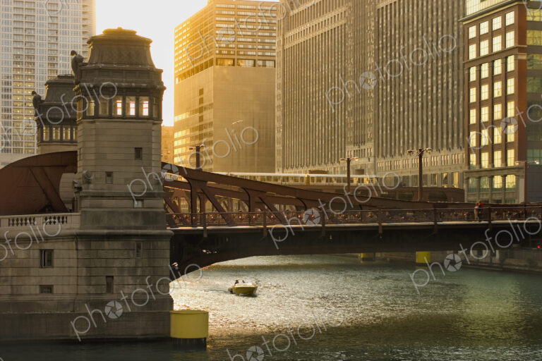 Bridge over Chicago River, Chicago, Illinois, United States