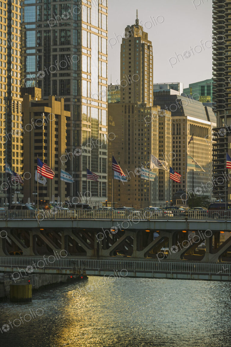 Bridge over Chicago River, Chicago, Illinois, United States
