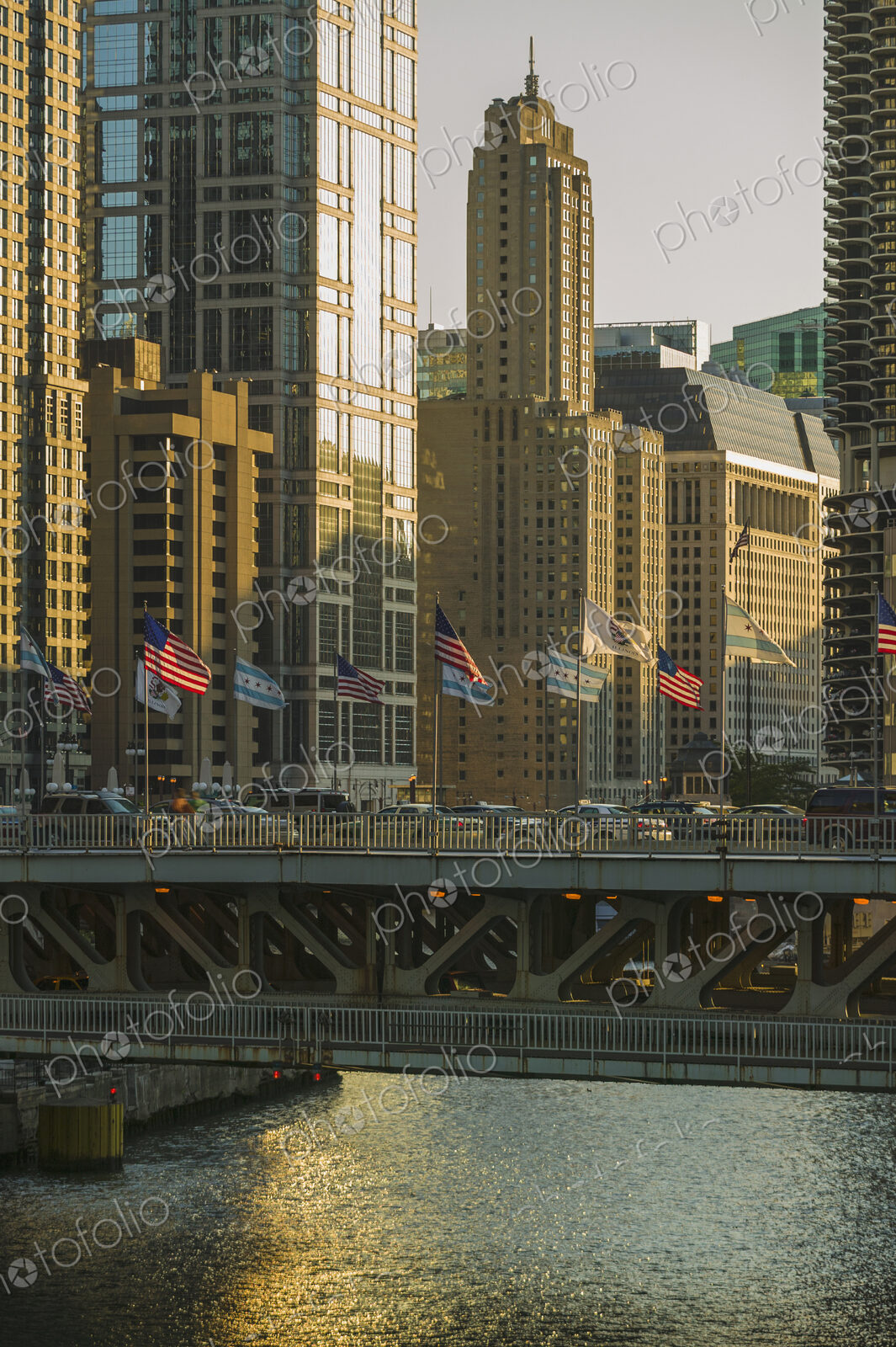 Bridge over Chicago River, Chicago, Illinois, United States