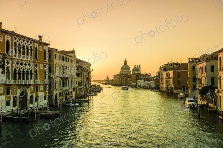 Buildings along canal in Venice, Italy