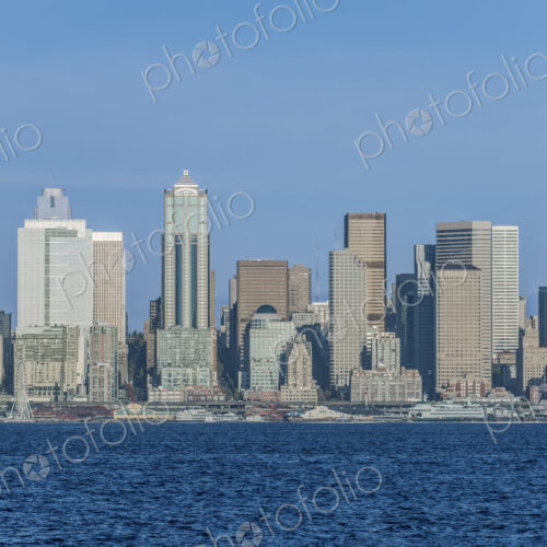 Buildings in Seattle city skyline, Washington, United States
