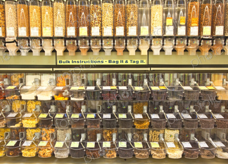 Bulk Food Bins in a Grocery Store