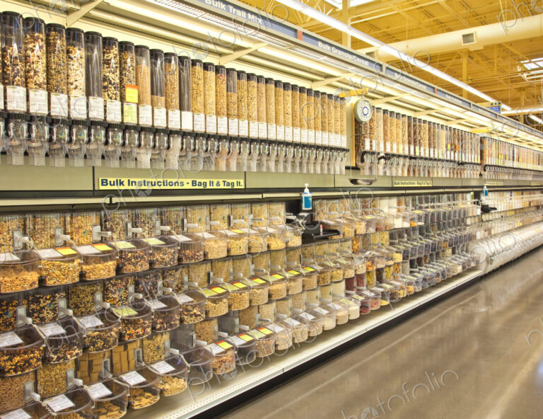 Bulk Food Bins in a Grocery Store
