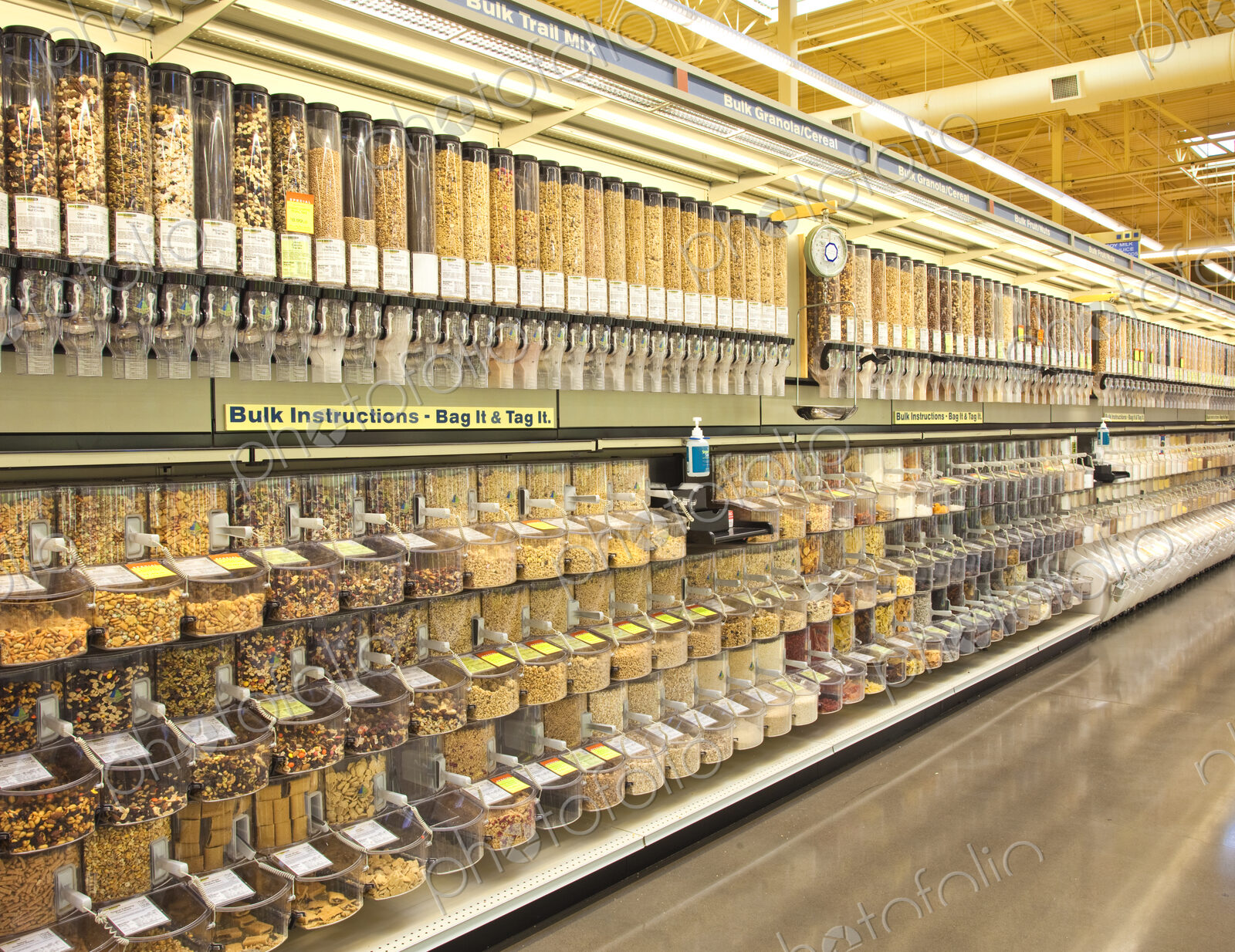 Bulk Food Bins in a Grocery Store
