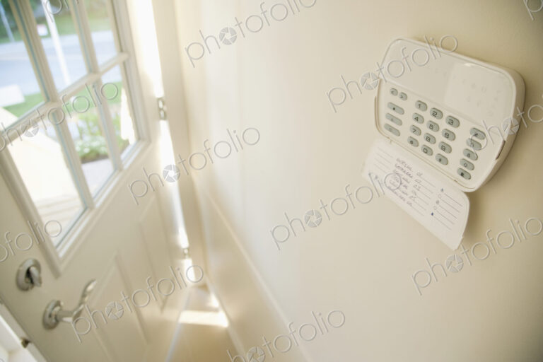 Burglar Alarm control pad at Front Door, in an apartment