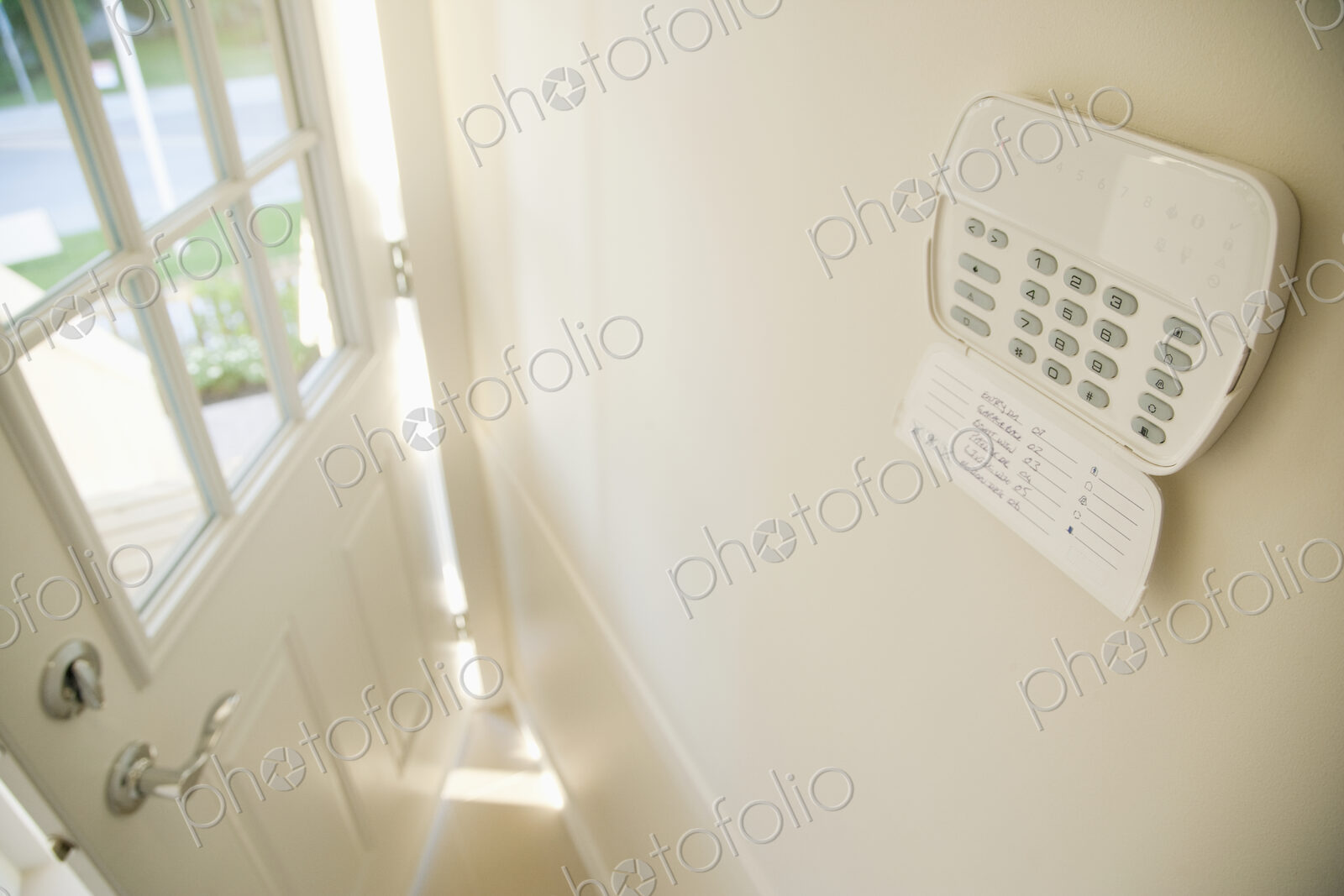 Burglar Alarm control pad at Front Door, in an apartment