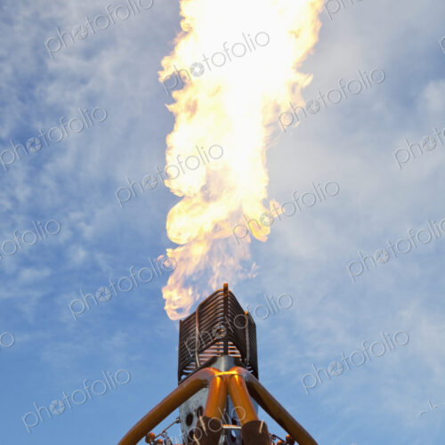 Burner Firing On A Hot Air Balloon Basket