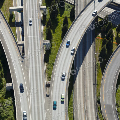 Busy Freeway Interchange Busy Freeway Interchange