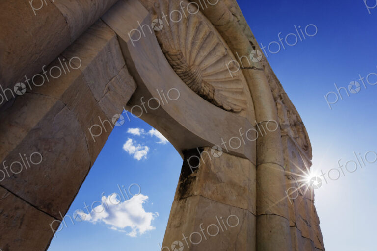 Buttress and Cloud with Sunburst