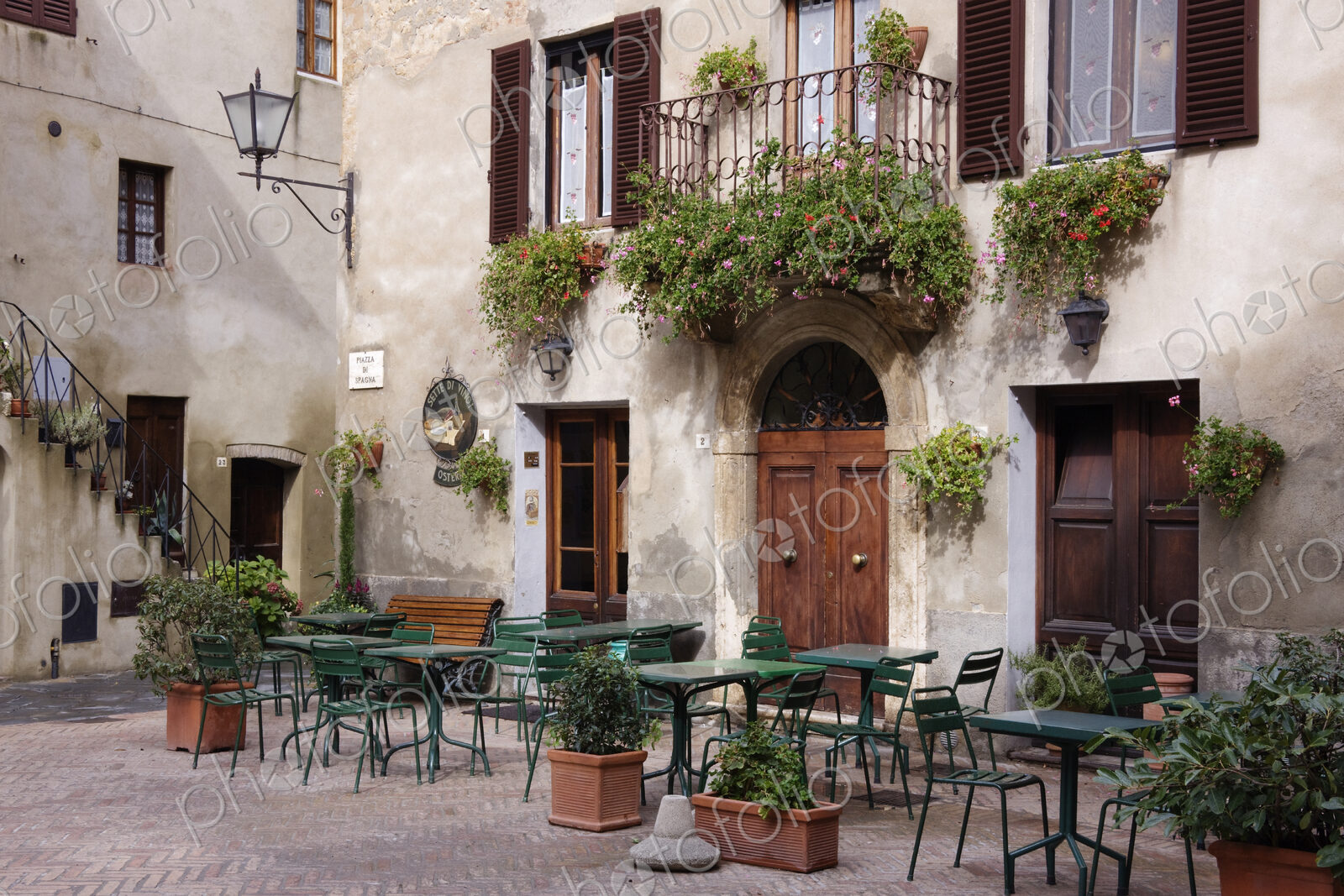 Cafe Seating in the Piazza di Spagna