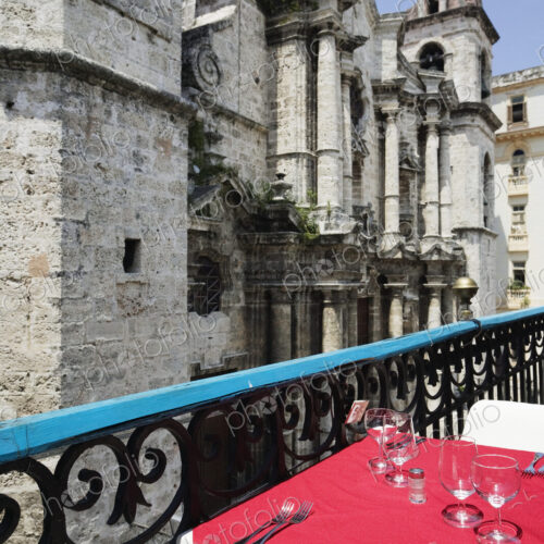 Cafe Table Overlooking Cathedral Cafe Table Overlooking Cathedral