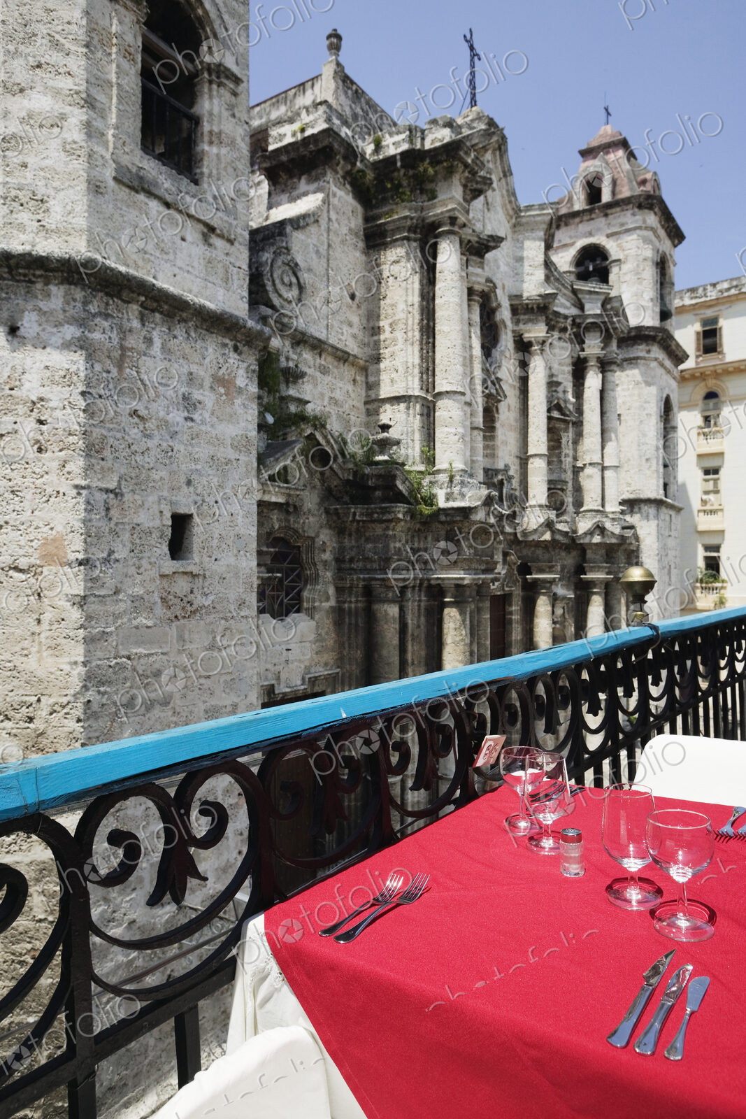 Cafe Table Overlooking Cathedral