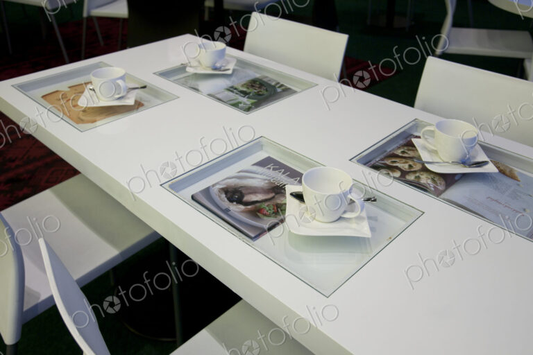 Cafe Table With Cookbooks